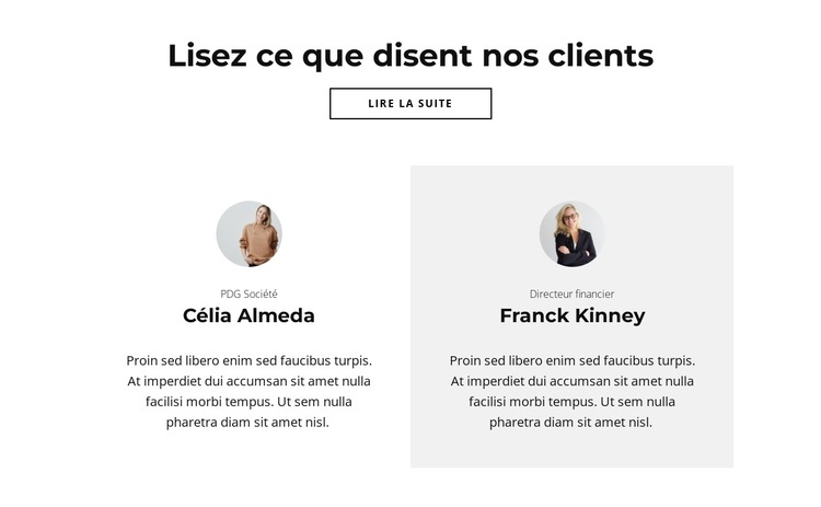 Les avis comptent Modèle de site Web