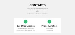 Multipurpose Html Code For Contact Detail