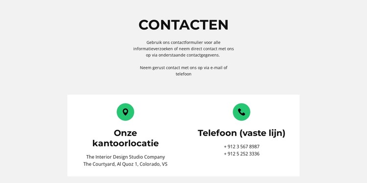 Contact detail CSS-sjabloon
