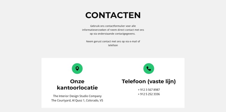 Contact detail HTML-sjabloon