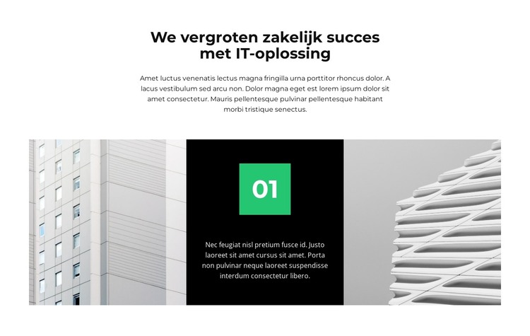 Ons project HTML-sjabloon