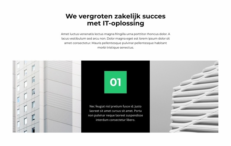 Ons project Website mockup