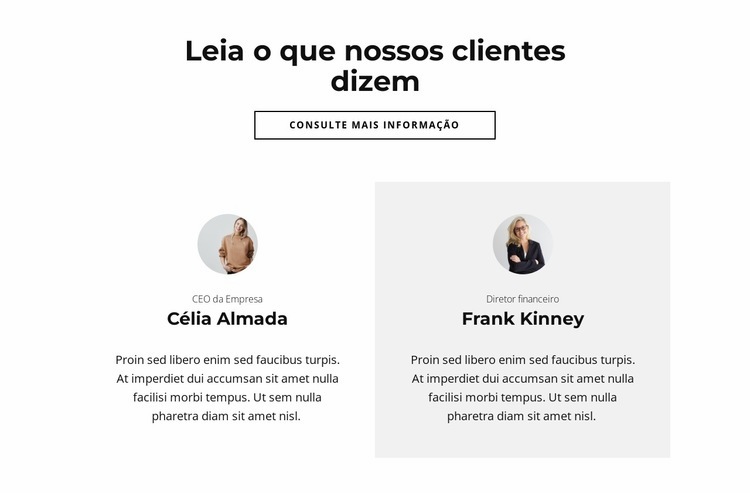 As opiniões importam Design do site