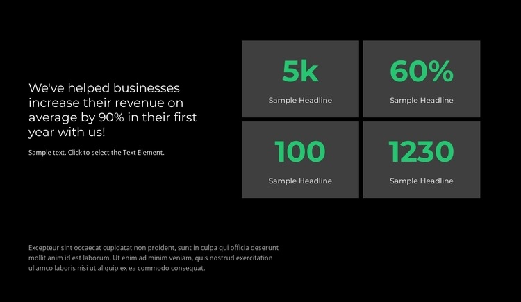 We keep statistics Squarespace Template Alternative