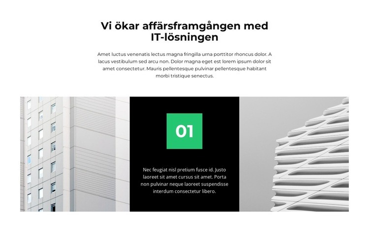 Vårt projekt HTML-mall