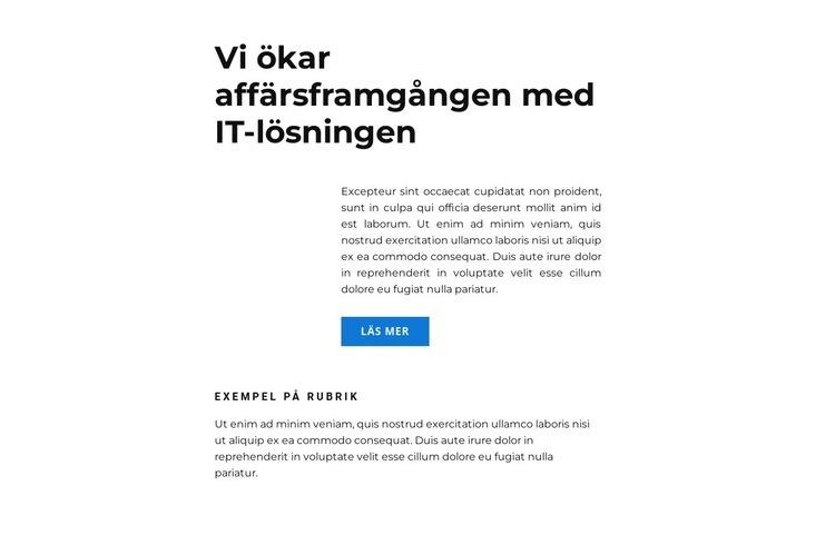 Bra marknadsföringsplan HTML-mall