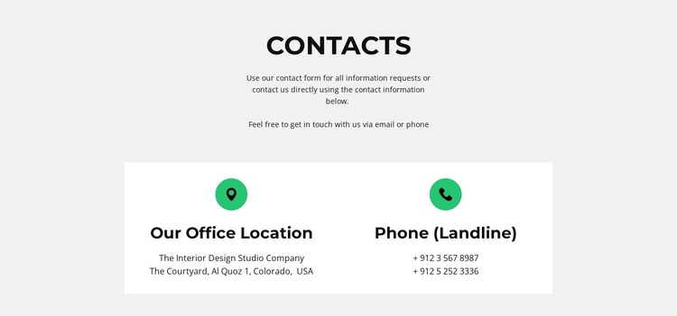 Contact detail Template