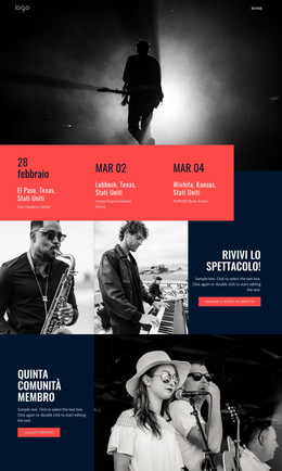 Layout Del Sito Web Per Felice Con La Musica