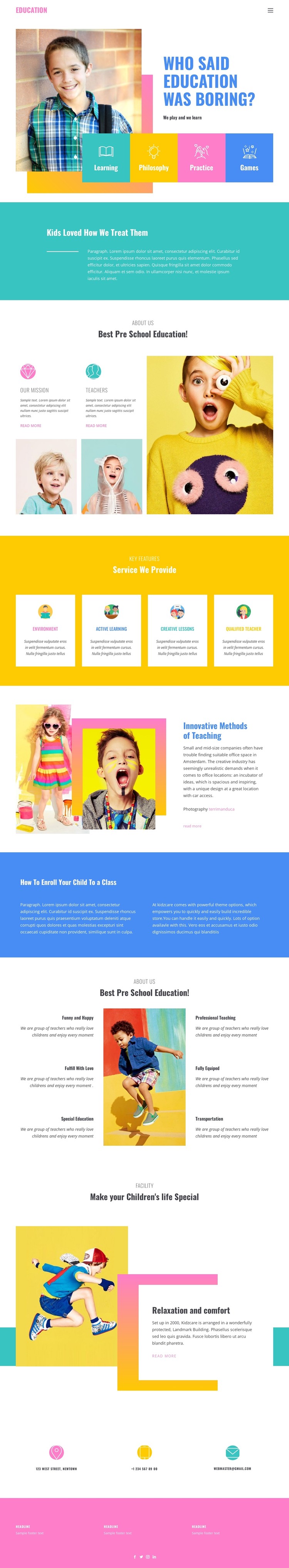 Happiness of best education CSS Template