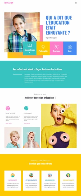 Le Bonheur De La Meilleure Éducation - Modèle De Site Web Joomla