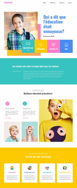 Le Bonheur De La Meilleure Éducation - Page De Destination Simple