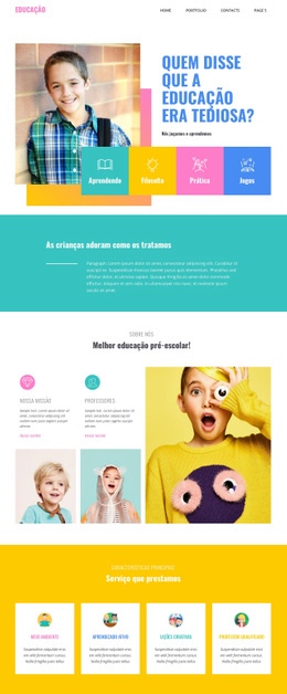 Design De Site Pronto Para Uso Para Felicidade Da Melhor Educação