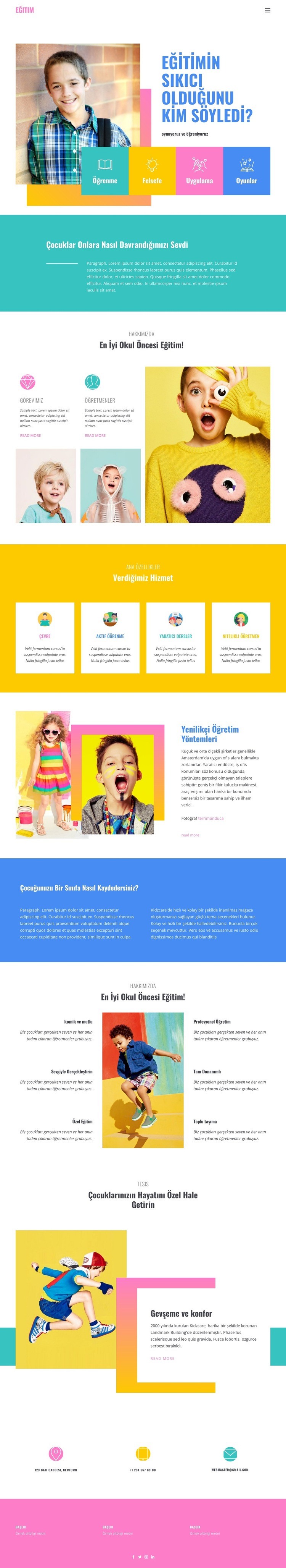 En iyi eğitimin mutluluğu Web sitesi tasarımı