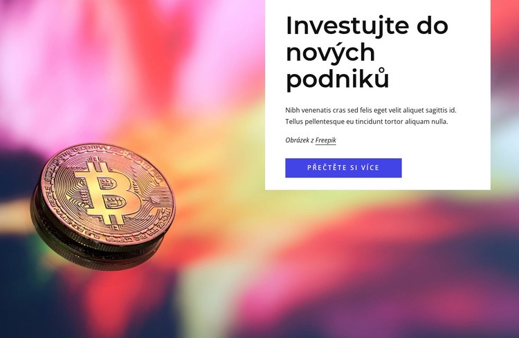 Investujte do nových podniků Šablona CSS