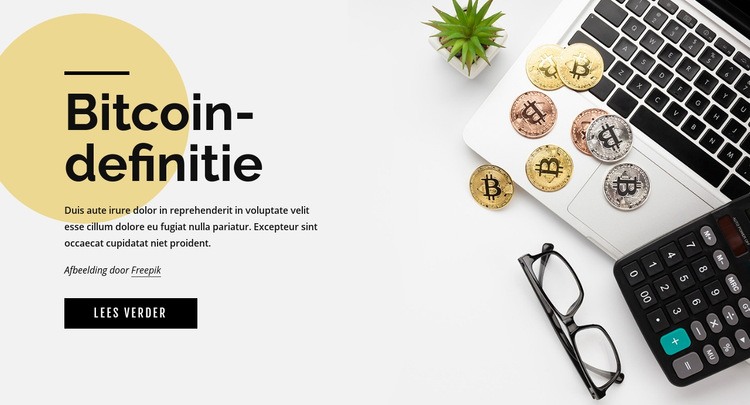 Hoe te investeren in bitcoin Website mockup