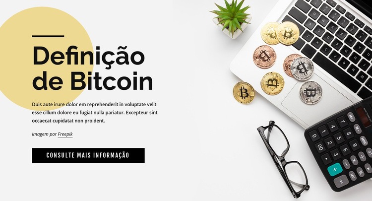 Como investir em bitcoin Maquete do site