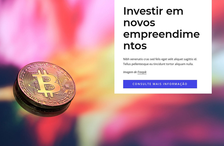 Invista em novos empreendimentos Modelo de site