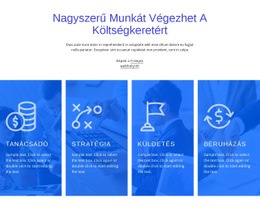 Pénzügyi Tanácsadó Szolgáltatások – Üzleti Prémium Webhelysablon