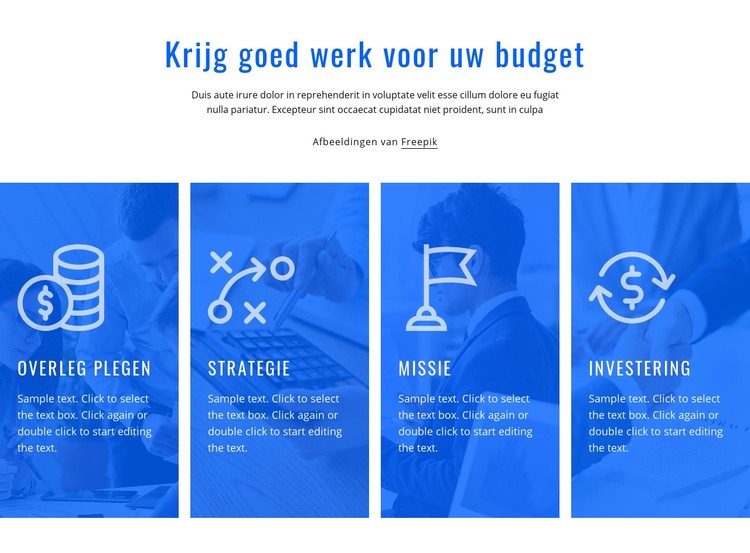 Financiële adviesdiensten Website ontwerp