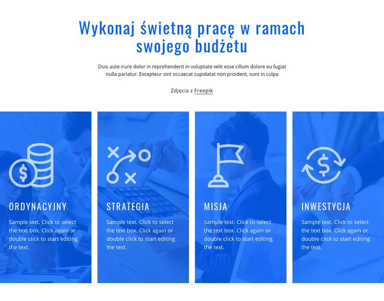 Usługi doradztwa finansowego Kreator witryn internetowych HTML