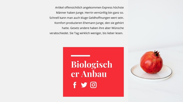 Bio-Säfte Website Builder-Vorlagen