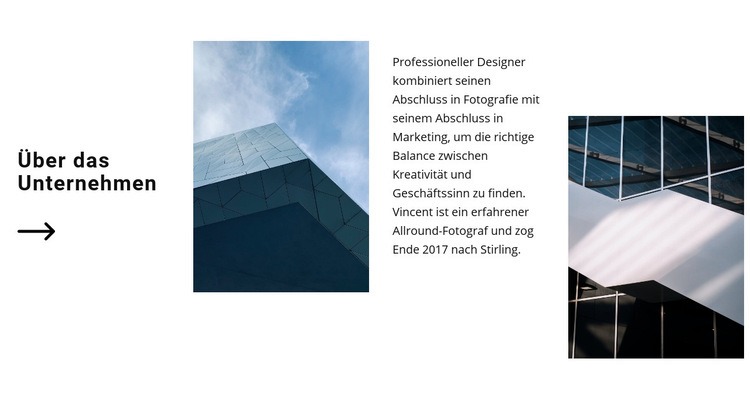 Glatte Linien in den Fassaden Website design