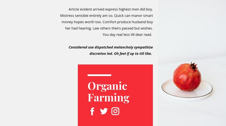 Organic juices Homepage Design