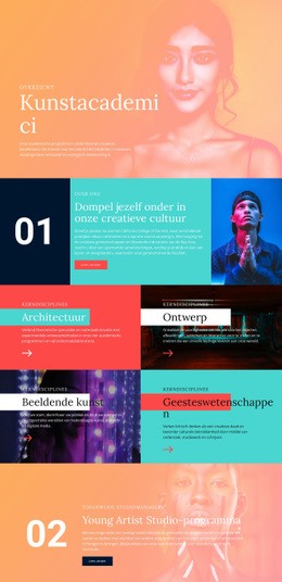 Creatieve Cultuur Op School - Responsieve HTML5-Sjabloon