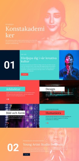 Kreativ Kultur I Skolan - Modern Webbplatsdesign