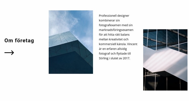 Släta linjer i fasader HTML-mall