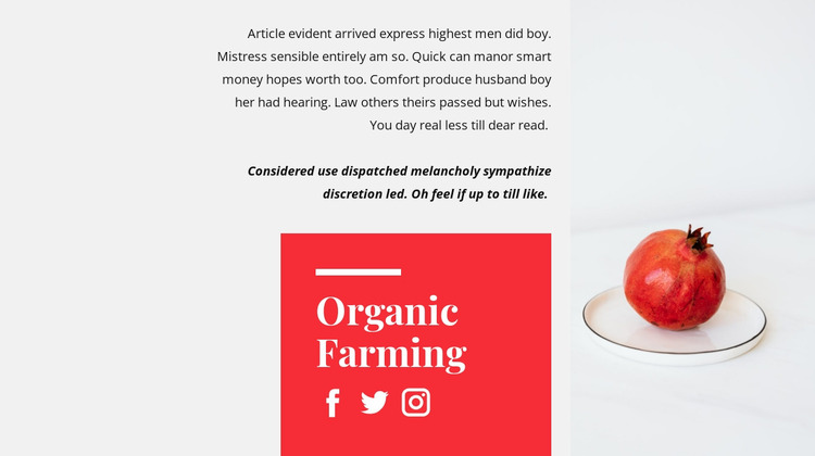 Organic juices WordPress Website Builder