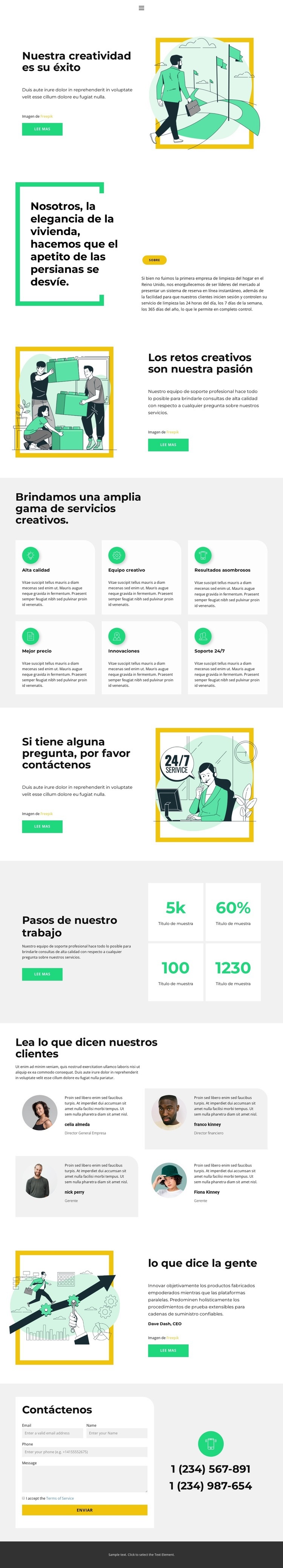 Para un futuro proyecto empresarial Creador de sitios web HTML