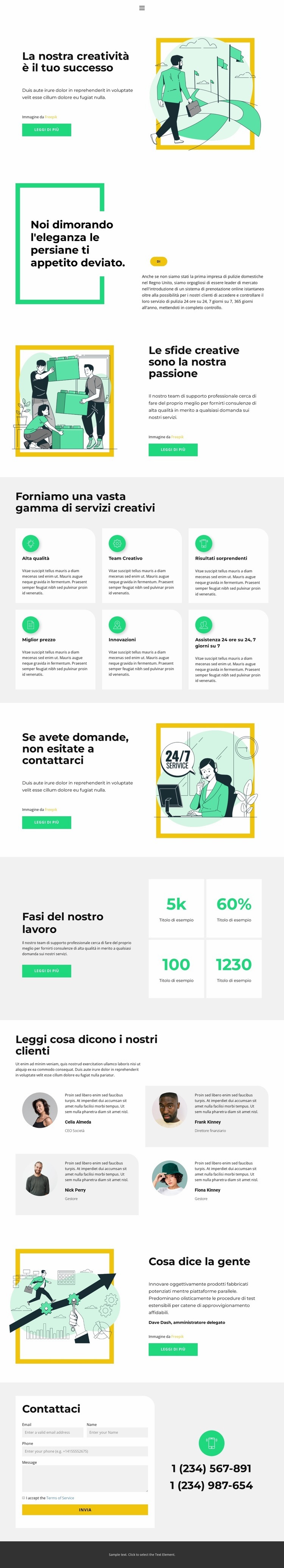 Per il futuro progetto commerciale Modelli di Website Builder