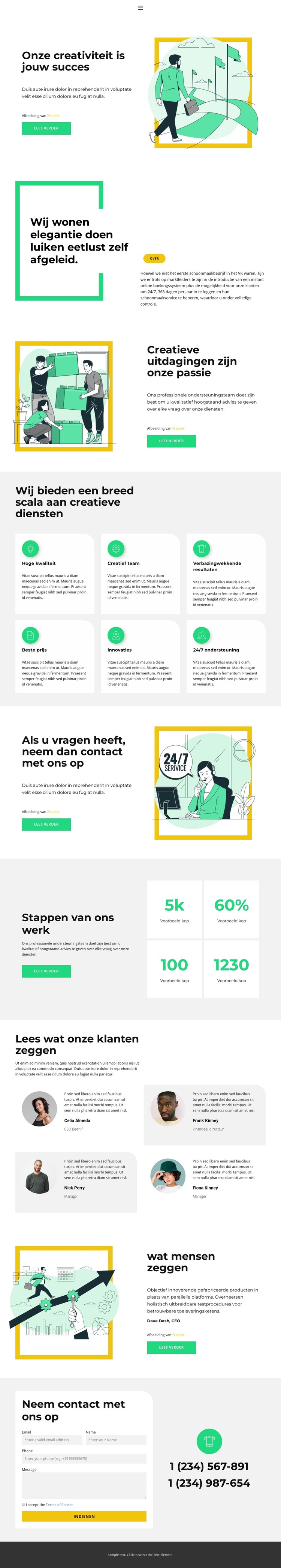 Voor toekomstig zakelijk project: CSS-sjabloon