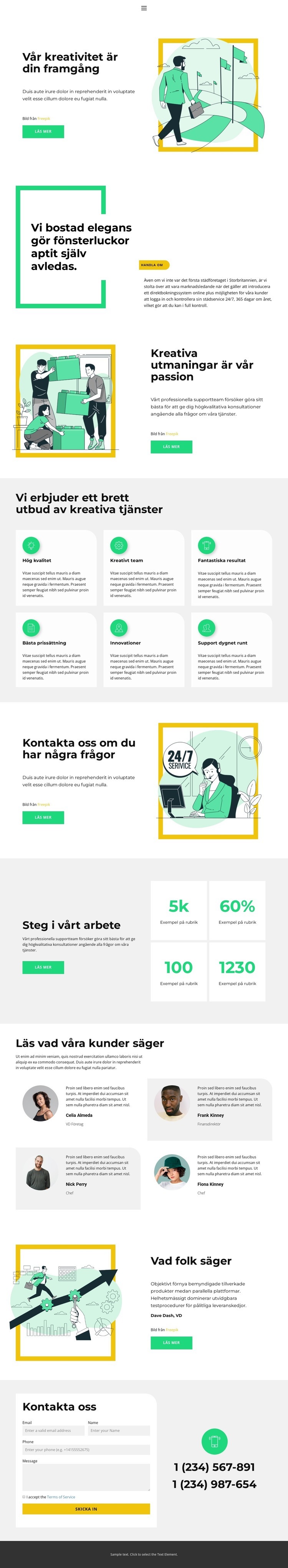 För framtida affärsprojekt HTML-mall