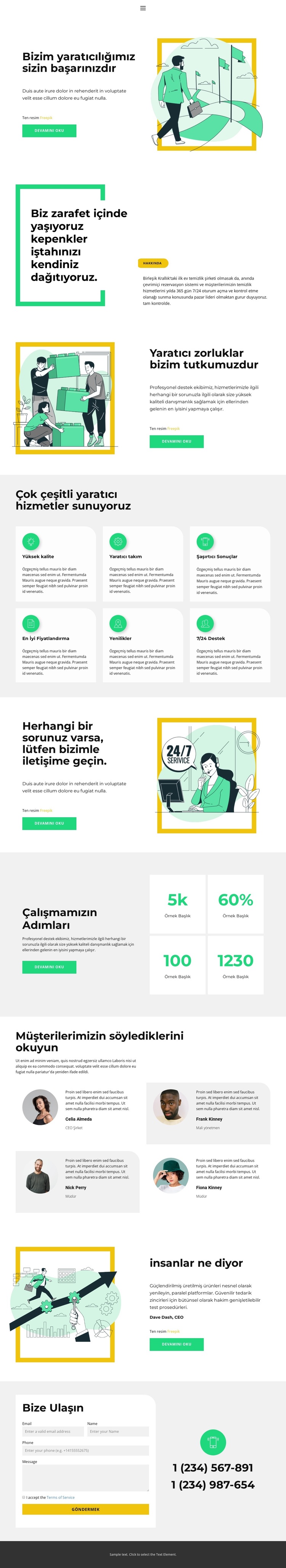 Gelecekteki iş projesi için WordPress Teması