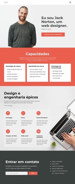 Site Pessoal Freelancer Modelo