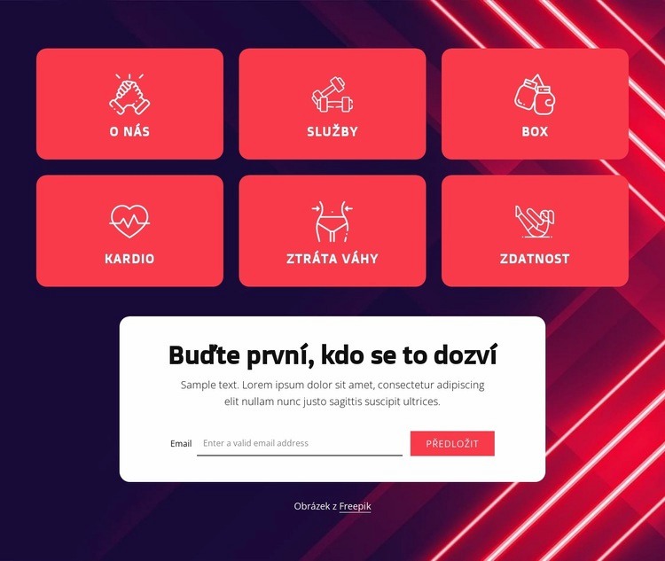 Služby a formulář předplatného Šablona