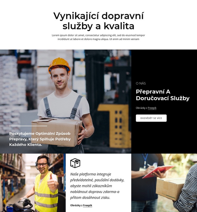 Vynikající dopravní obslužnost Téma WordPress