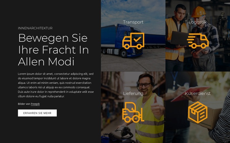 Transportdienste Website Builder-Vorlagen