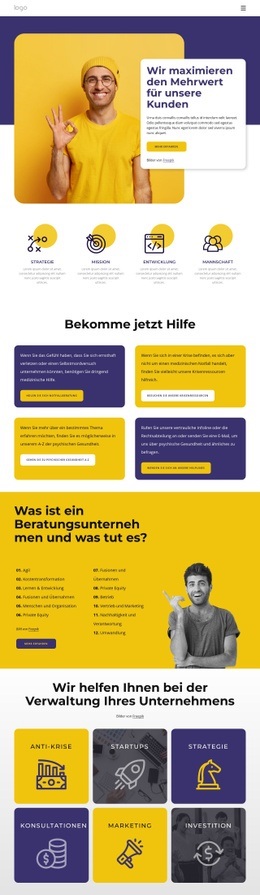 Motivationsprogramme Und Business Coaching - Kreatives Mehrzweck-Website-Design