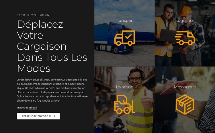 Services de transport Conception de site Web