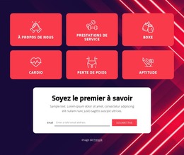 Services et formulaire d'inscription Modèle HTML