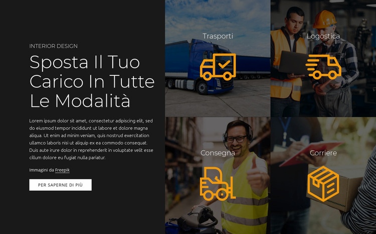 Servizi di trasporto Costruttore di siti web HTML