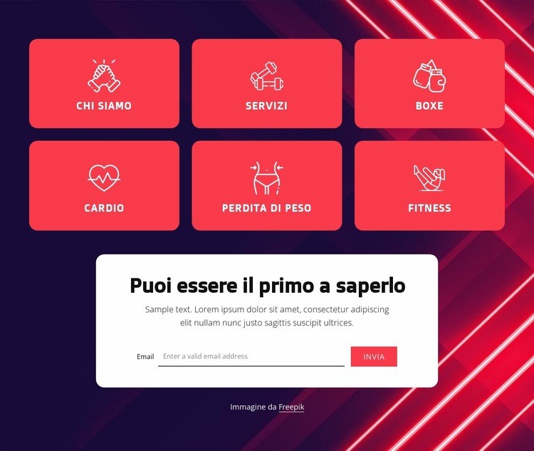 Servizi e modulo di iscrizione Progettazione di siti web