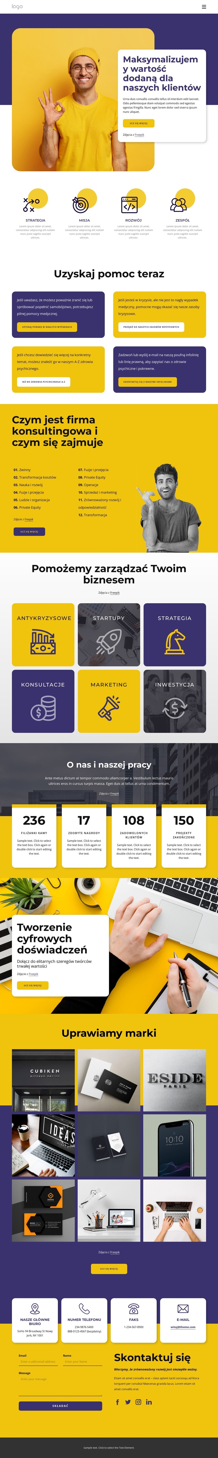 Programy motywacyjne i coaching biznesowy Motyw WordPress