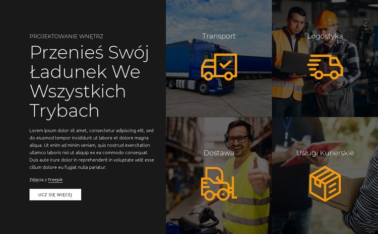 Usługi transportowe Projekt strony internetowej