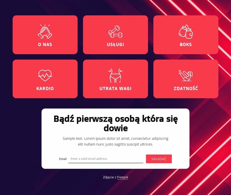 Usługi i formularz subskrypcji Szablon HTML5