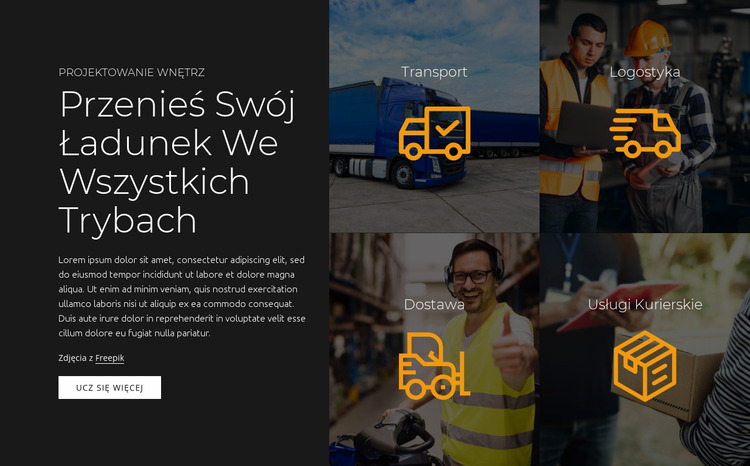 Usługi transportowe Szablon Joomla