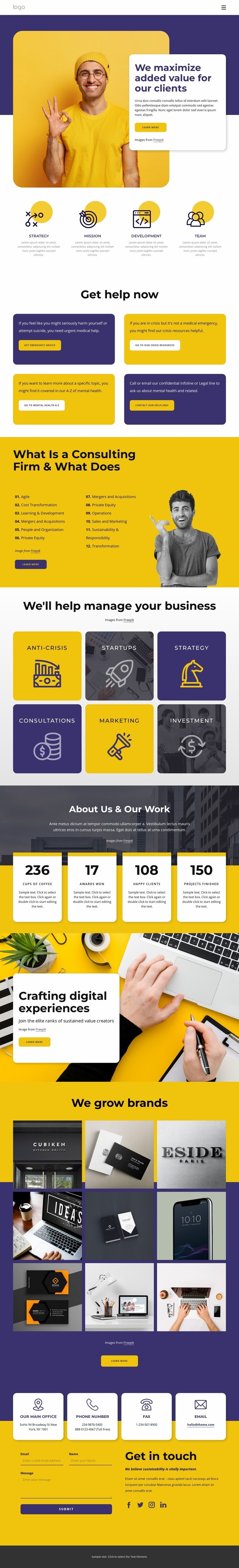 Motivational programs and business coaching Squarespace Template Alternative